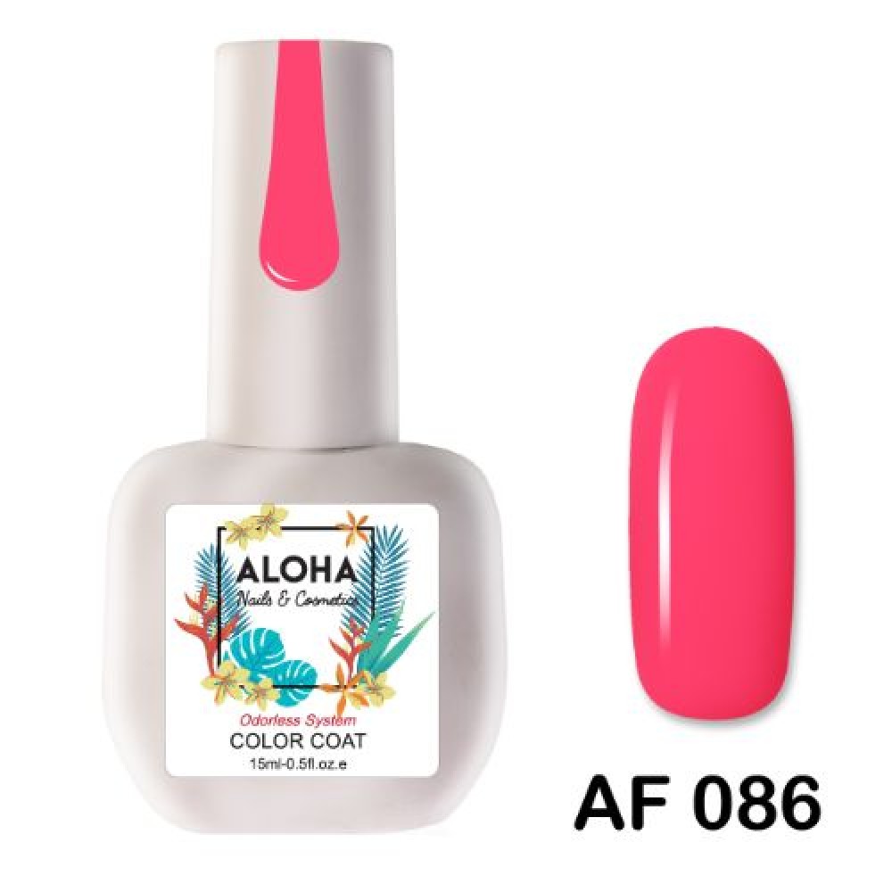 Aloha Ημιμόνιμο Βερνίκι Νυχιών Af 086 Neon Rose ,15ml