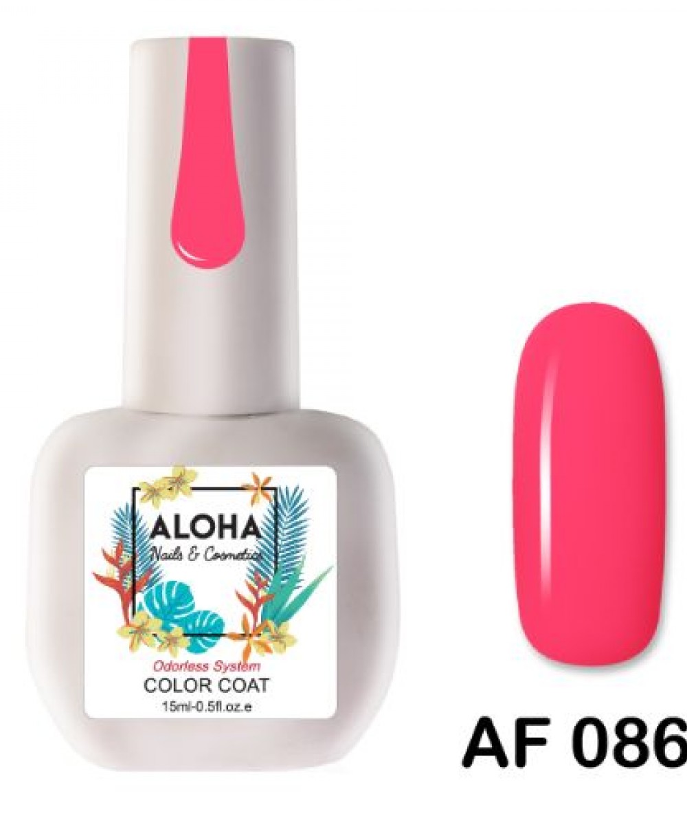 Aloha Ημιμόνιμο Βερνίκι Νυχιών Af 086 Neon Rose ,15ml