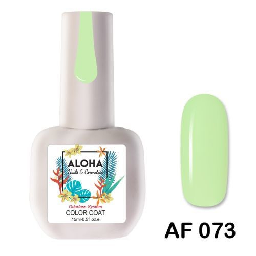 Aloha Ημιμόνιμο Βερνίκι Νυχιών Af 073 Soft Milky Green ,15ml