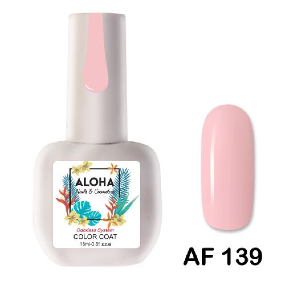 Aloha Ημιμόνιμο Βερνίκι Νυχιών Af139 Fresh Pink ,15ml