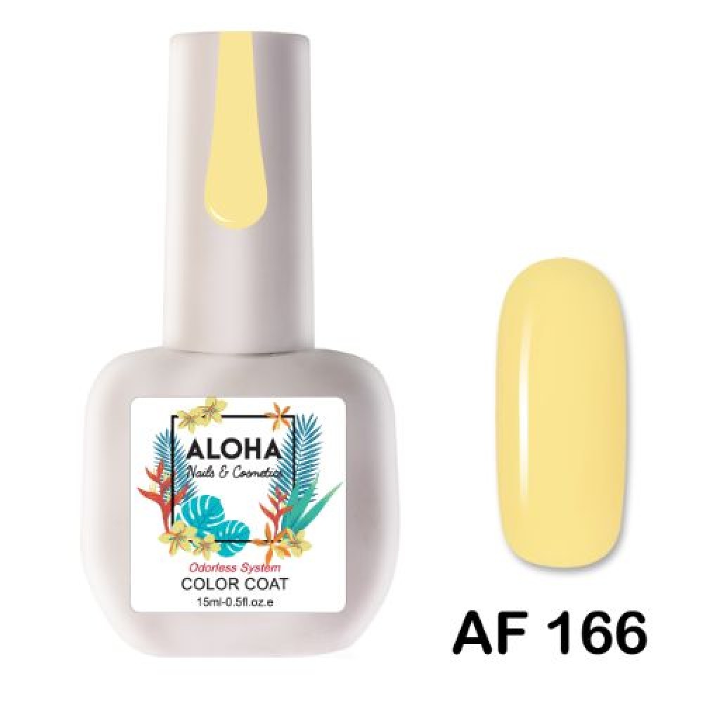 Aloha Ημιμόνιμο Βερνίκι Νυχιών Af166 Soft Banana Yellow ,15ml
