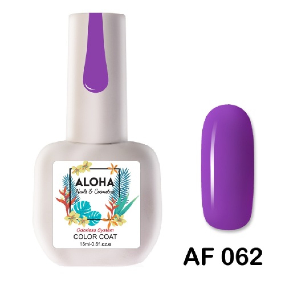 Aloha Ημιμόνιμο Βερνίκι Νυχιών Af062 Amethyste Orchid ,15ml