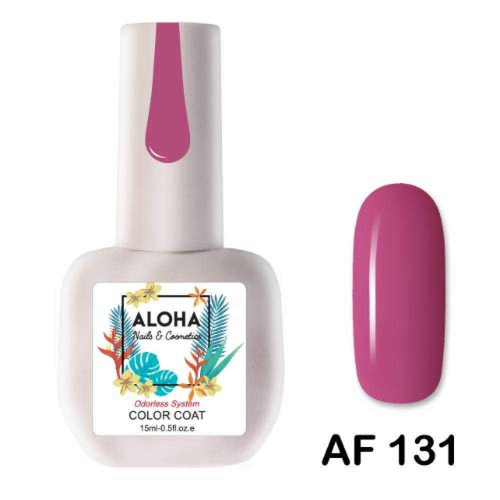 Aloha Ημιμόνιμο Βερνίκι Νυχιών Af131 Carmine Pink ,15ml