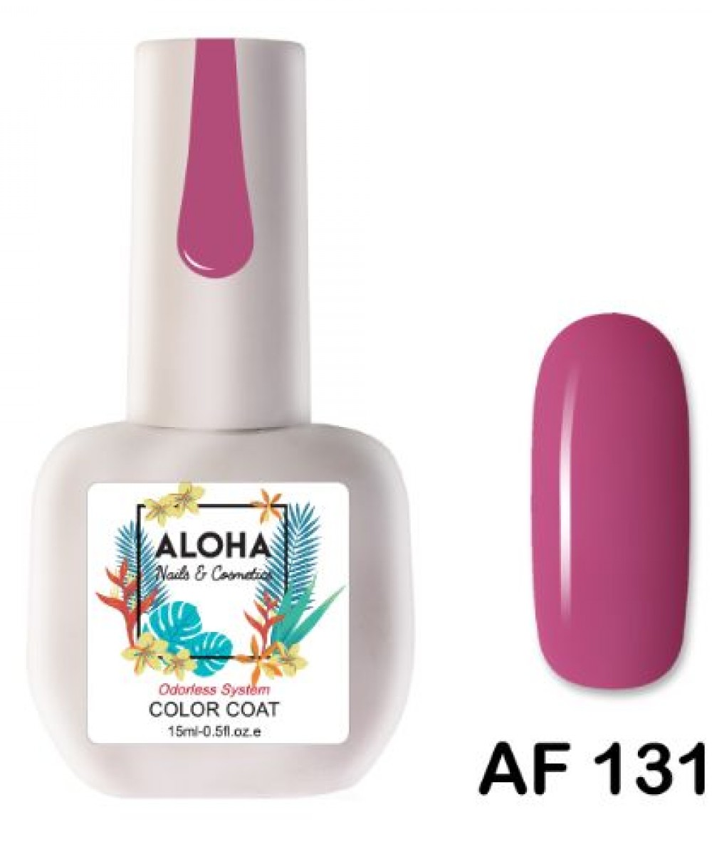 Aloha Ημιμόνιμο Βερνίκι Νυχιών Af131 Carmine Pink ,15ml