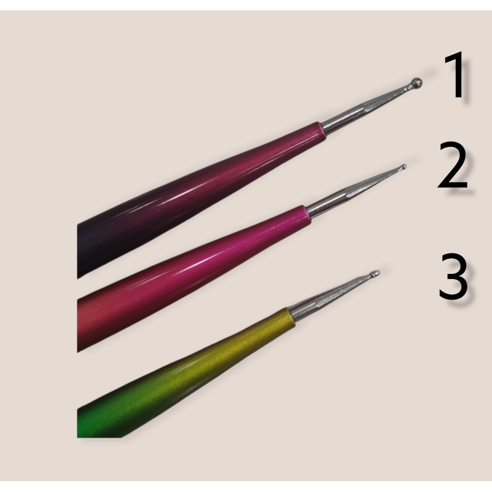 Nm Σετ 3 Πινέλα Nail Art Me Dot (Pzb-049) *