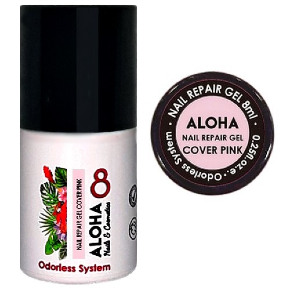 Aloha Θεραπεία Ημιμόνιμου Με Πρωτεΐνες & Χρώμα Nail Repair Gel Cover Pink ,8ml