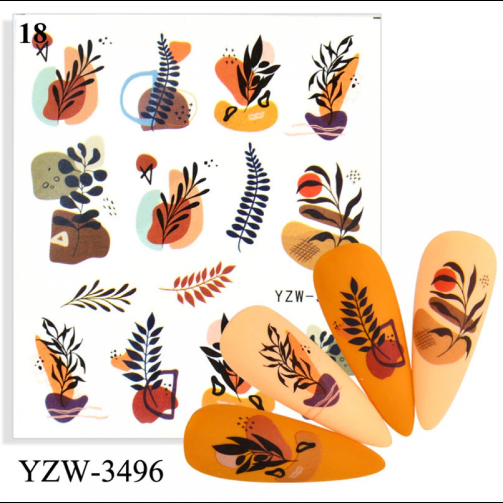 J.K Αυτοκόλλητα Νερού Νυχιών . Yzw-3496 (114487)