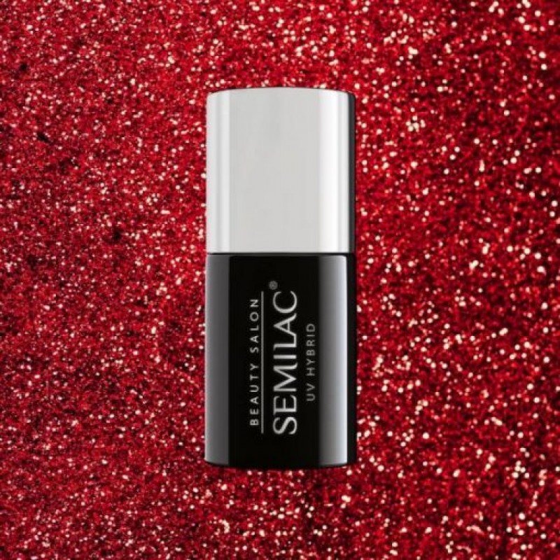 Semilac Ημιμόνιμο Βερνίκι Νυχιών Beauty Salon H780 Red Sparkle 7ml