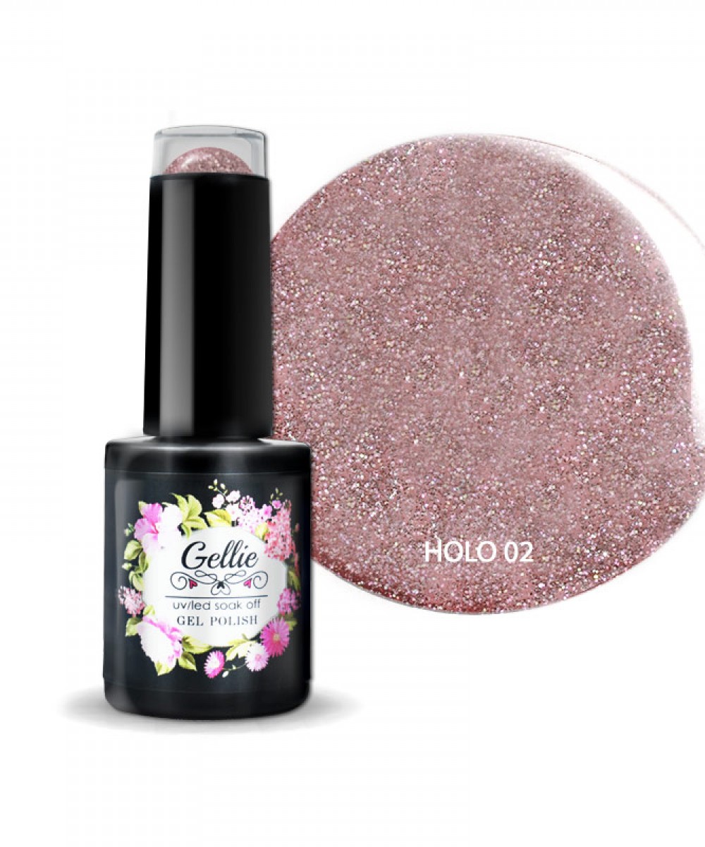 Gellie Ημιμόνιμο Βερνίκι Νυχιών Holographic 02 10ml