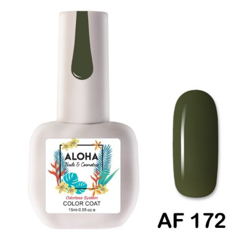 Aloha Ημιμόνιμο Βερνίκι AF 172 Dark Olive Gray 15ml