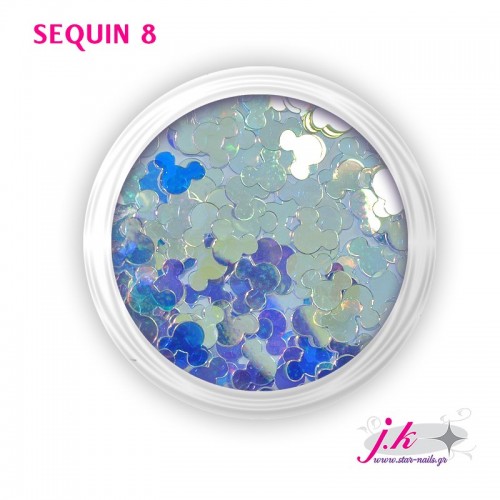 J.K Πούλιες σε Βαζάκι Sequin 8 (021491)
