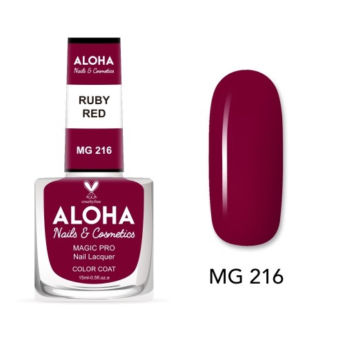Aloha Βερνίκι Νυχιών 10 ημερών με Gel Effect Χωρίς Λάμπα Magic Pro Nail Lacquer 15ml – MG 216
