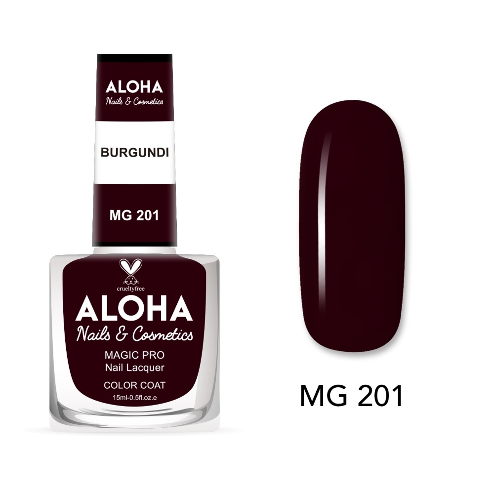 Aloha Βερνίκι Νυχιών 10 ημερών με Gel Effect Χωρίς Λάμπα Magic Pro Nail Lacquer 15ml – MG 201 Aloha Βερνίκι Νυχιών 10 ημερών με Gel Effect Χωρίς Λάμπα Magic Pro Nail Lacquer 15ml – MG 201