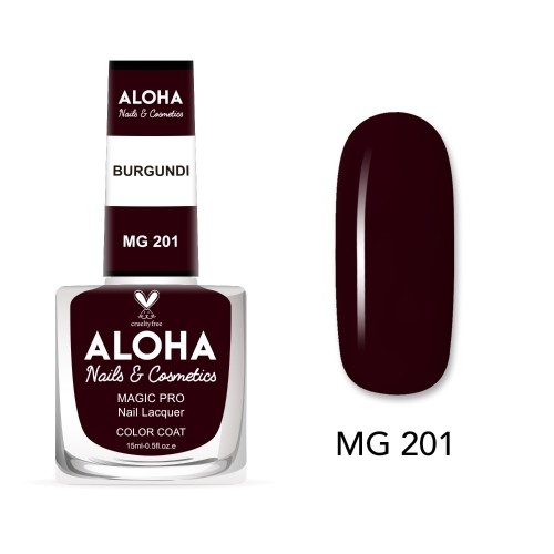 Aloha Βερνίκι Νυχιών 10 ημερών με Gel Effect Χωρίς Λάμπα Magic Pro Nail Lacquer 15ml – MG 201