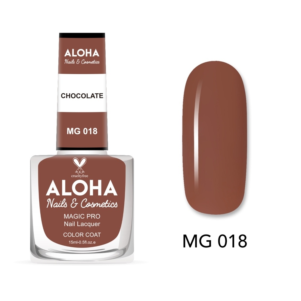 Aloha Βερνίκι Νυχιών 10 ημερών με Gel Effect Χωρίς Λάμπα Magic Pro Nail Lacquer 15ml – MG 018