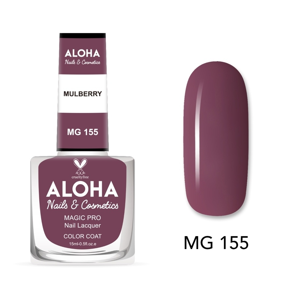 Aloha Βερνίκι Νυχιών 10 ημερών με Gel Effect Χωρίς Λάμπα Magic Pro Nail Lacquer 15ml – MG 155