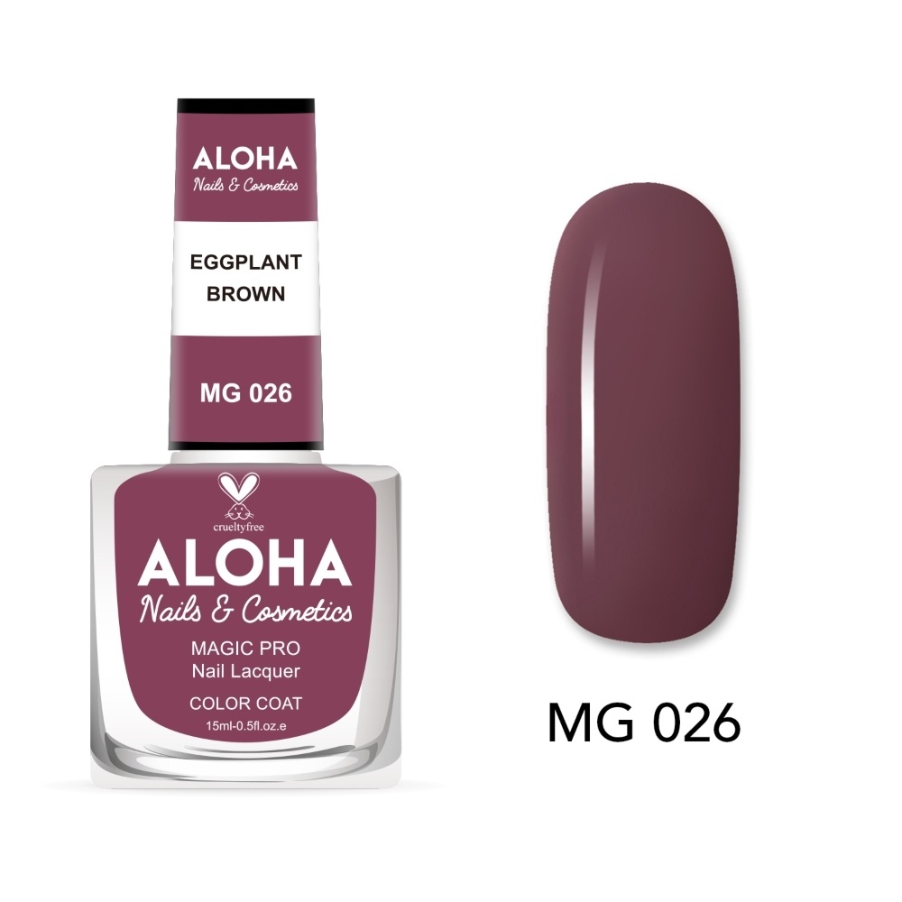 Aloha Βερνίκι Νυχιών 10 ημερών με Gel Effect Χωρίς Λάμπα Magic Pro Nail Lacquer 15ml – MG 026
