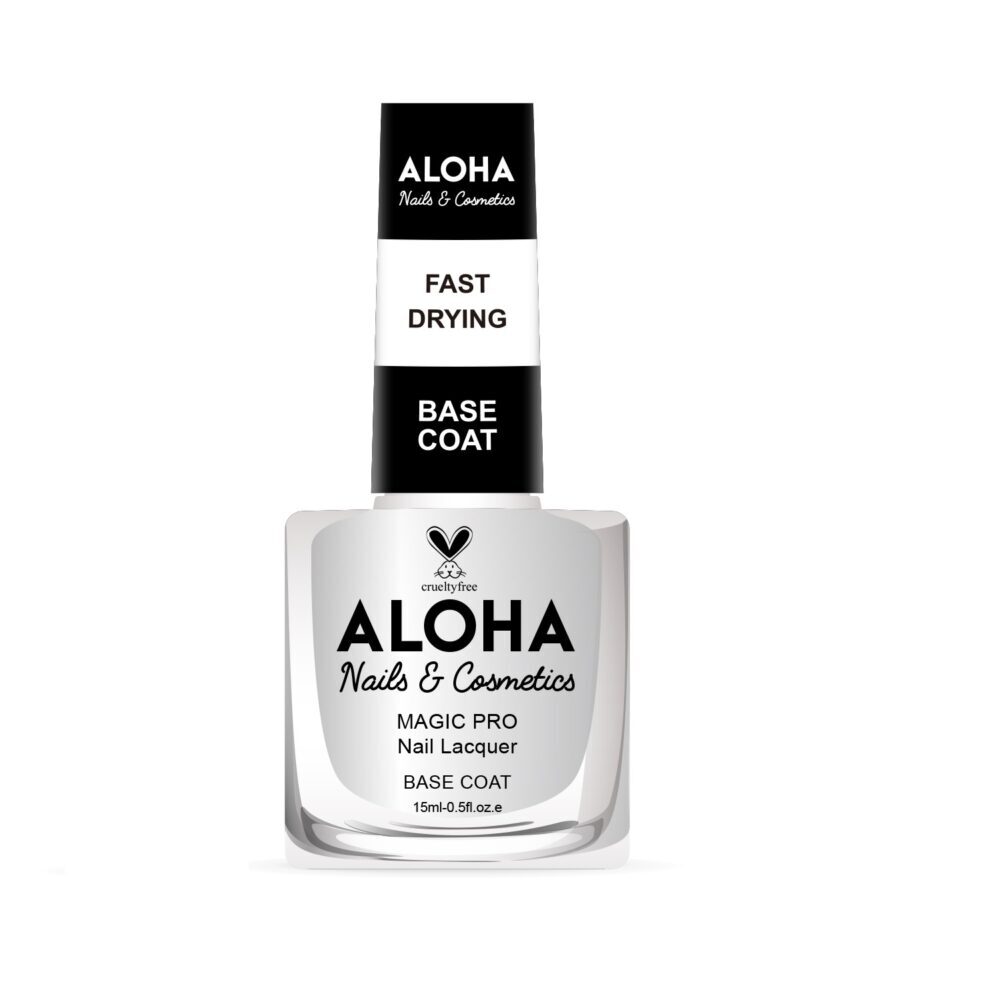Aloha Aloha Βερνίκι Νυχιών 10 ημερών με Gel Effect Χωρίς – Fast Drying Base Coat 15ml