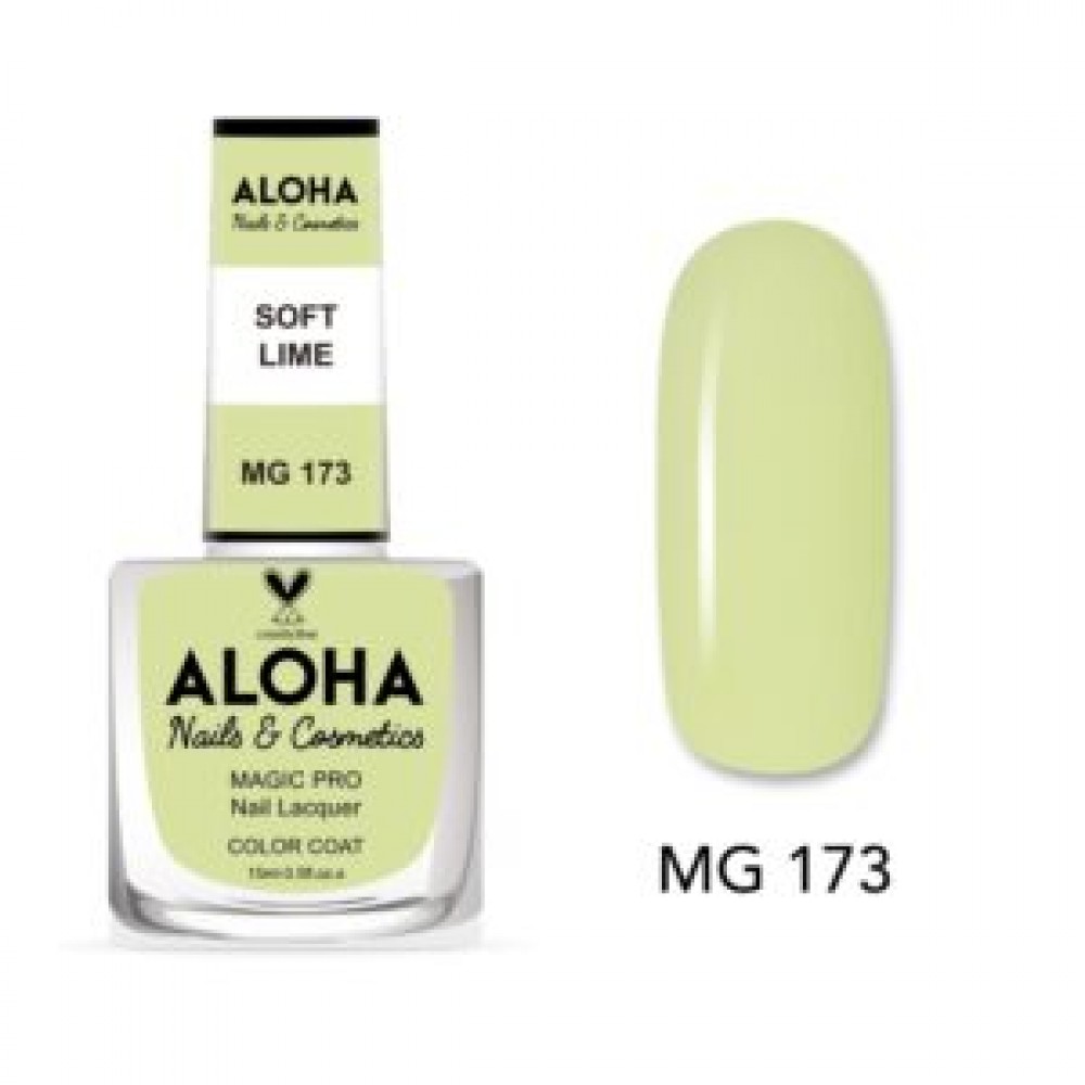 Aloha Βερνίκι Νυχιών 10 ημερών με Gel Effect Χωρίς Λάμπα Magic Pro Nail Lacquer 15ml – MG 173