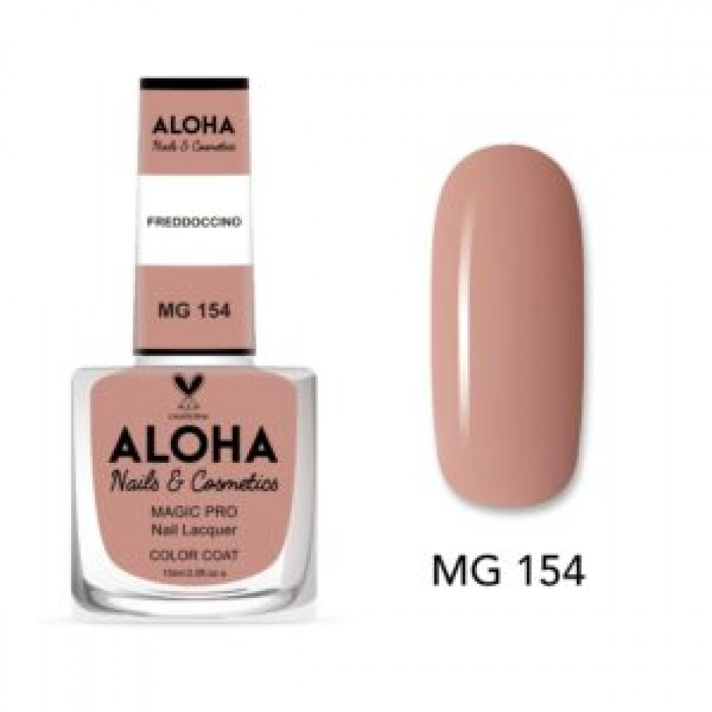Aloha Βερνίκι Νυχιών 10 ημερών με Gel Effect Χωρίς Λάμπα Magic Pro Nail Lacquer 15ml – MG 154
