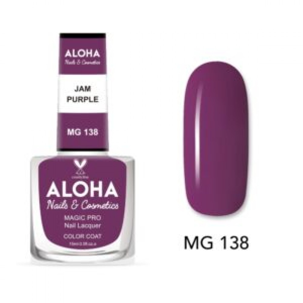 Aloha Βερνίκι Νυχιών 10 ημερών με Gel Effect Χωρίς Λάμπα Magic Pro Nail Lacquer 15ml – MG 138
