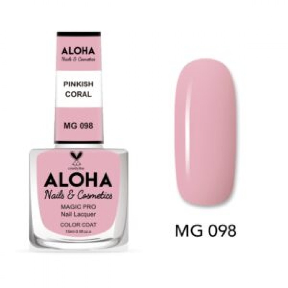 Aloha Βερνίκι Νυχιών 10 ημερών με Gel Effect Χωρίς Λάμπα Magic Pro Nail Lacquer 15ml – MG 098