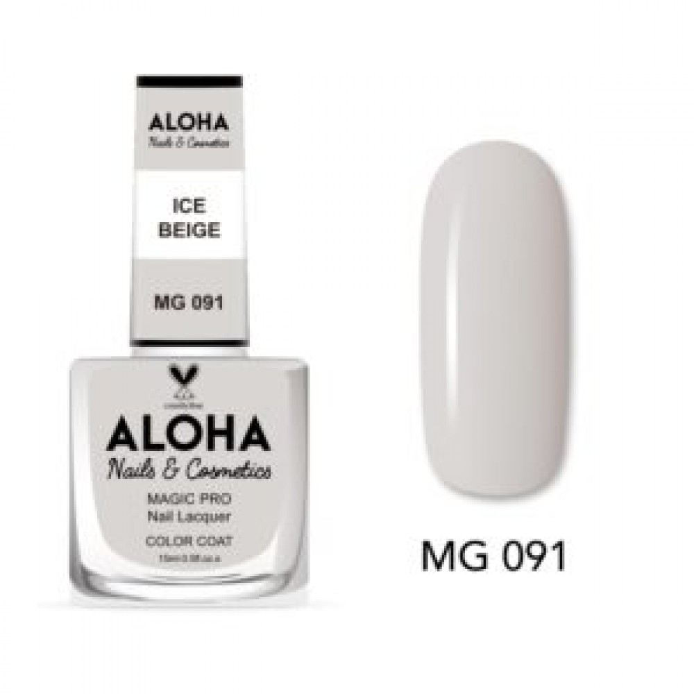 Aloha Βερνίκι Νυχιών 10 ημερών με Gel Effect Χωρίς Λάμπα Magic Pro Nail Lacquer 15ml – MG 091