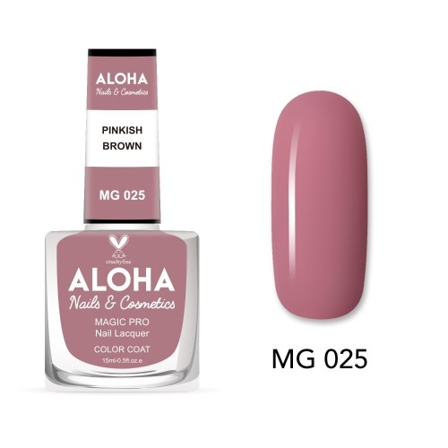 Aloha Βερνίκι Νυχιών 10 ημερών με Gel Effect Χωρίς Λάμπα Magic Pro Nail Lacquer 15ml – MG 025