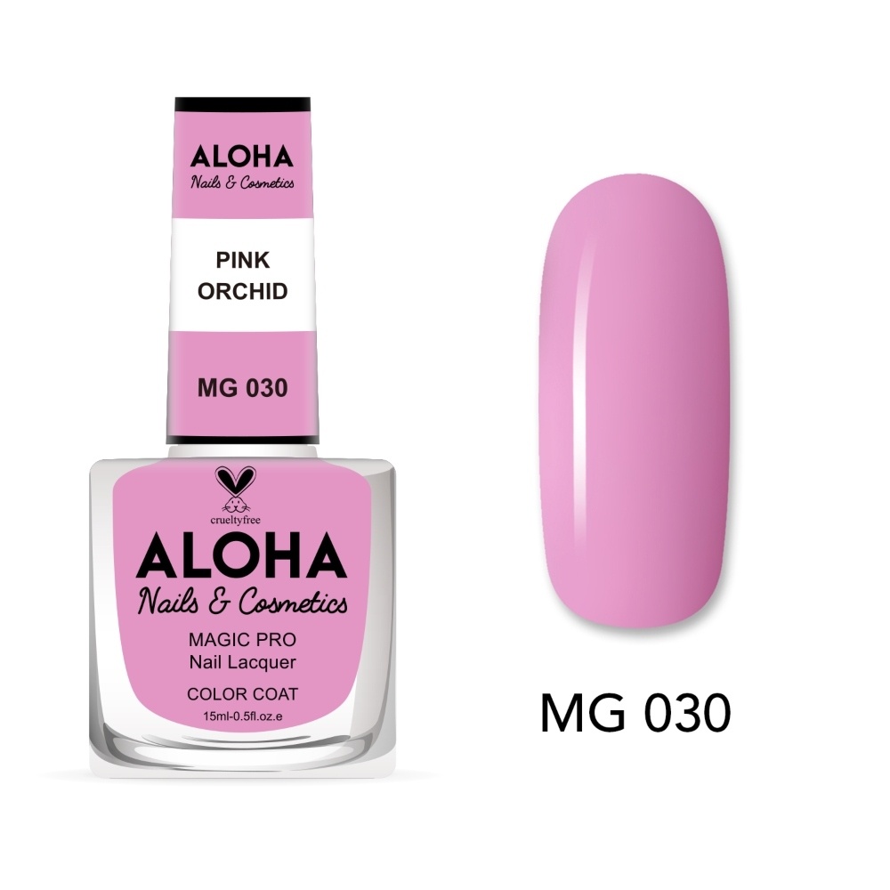 Aloha Βερνίκι Νυχιών 10 ημερών με Gel Effect Χωρίς Λάμπα Magic Pro Nail Lacquer 15ml – MG 030