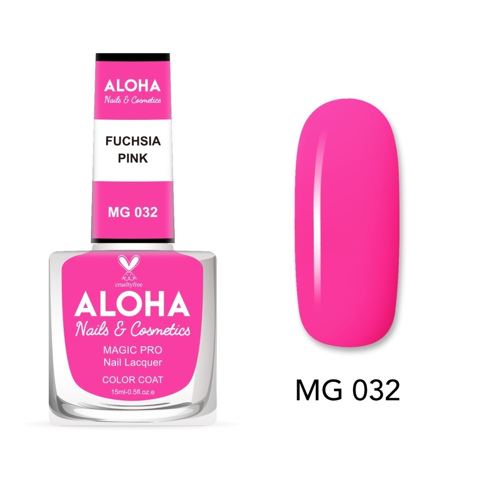 Aloha Βερνίκι Νυχιών 10 ημερών με Gel Effect Χωρίς Λάμπα Magic Pro Nail Lacquer 15ml – MG 032