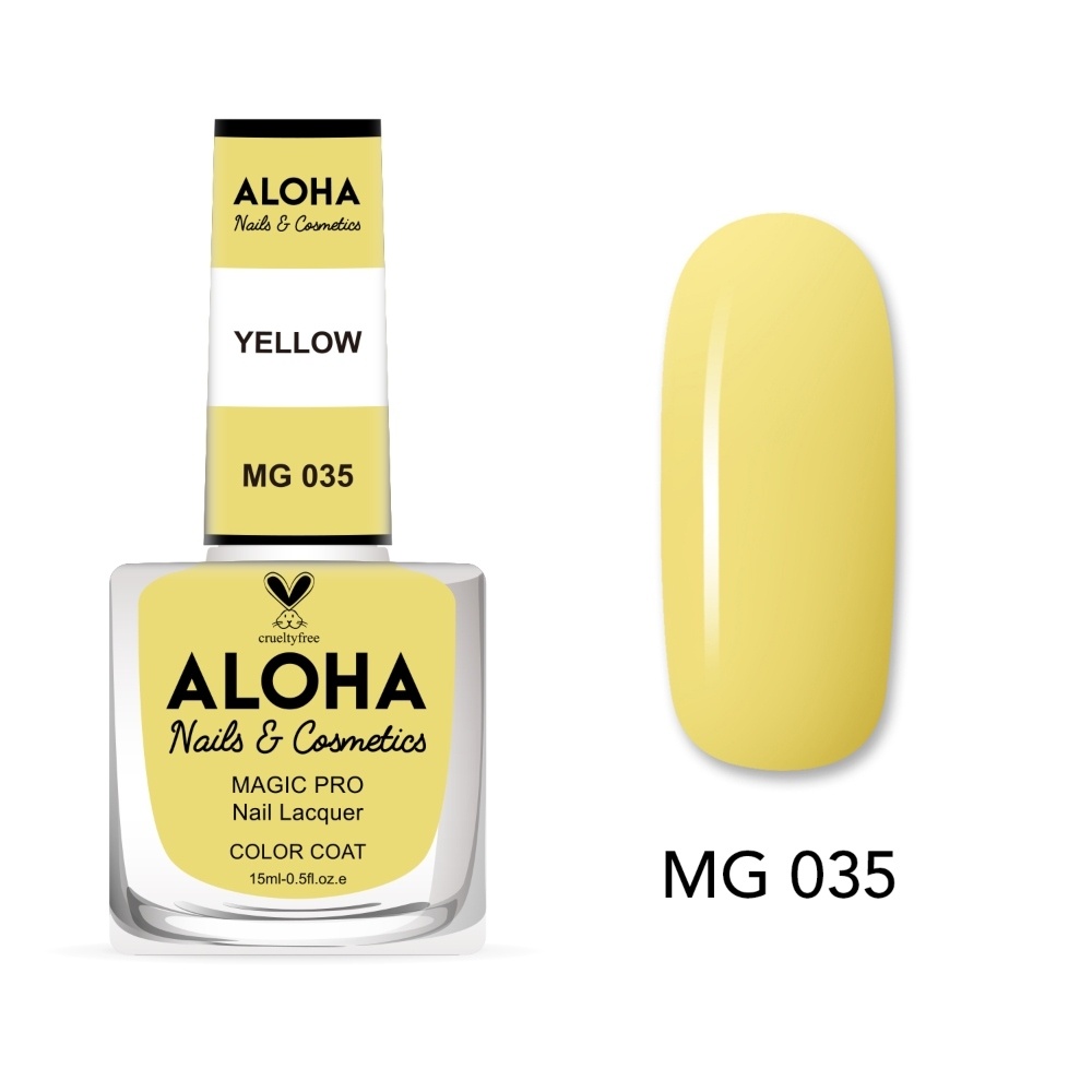 Aloha Βερνίκι Νυχιών 10 ημερών με Gel Effect Χωρίς Λάμπα Magic Pro Nail Lacquer 15ml – MG 035