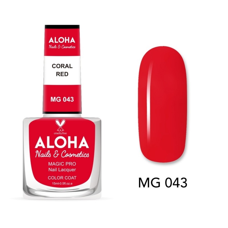 Aloha Βερνίκι Νυχιών 10 ημερών με Gel Effect Χωρίς Λάμπα Magic Pro Nail Lacquer 15ml – MG 043