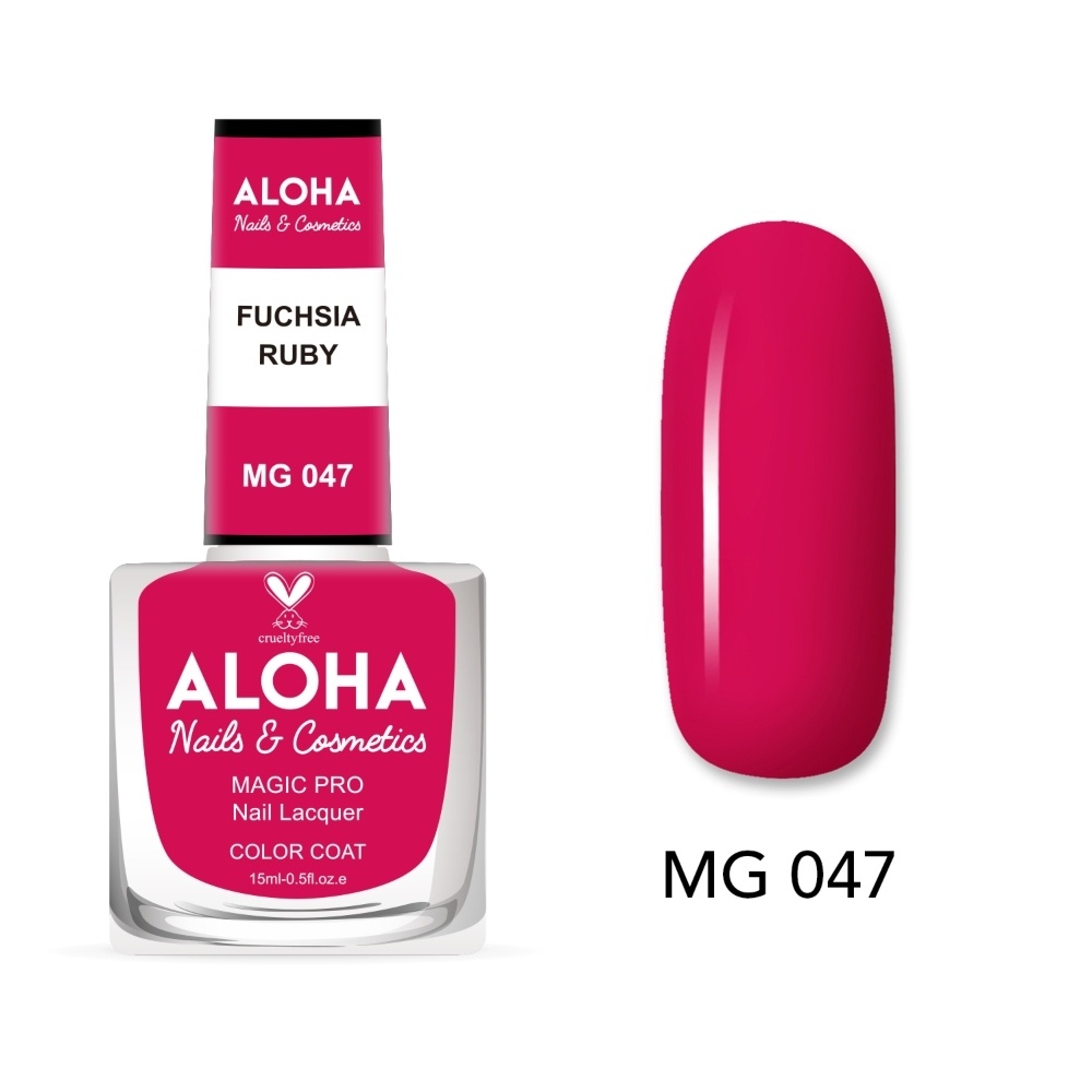 Aloha Βερνίκι Νυχιών 10 ημερών με Gel Effect Χωρίς Λάμπα Magic Pro Nail Lacquer 15ml – MG 047