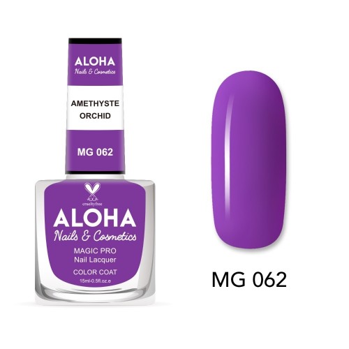 Aloha Βερνίκι Νυχιών 10 ημερών με Gel Effect Χωρίς Λάμπα Magic Pro Nail Lacquer 15ml – MG 062