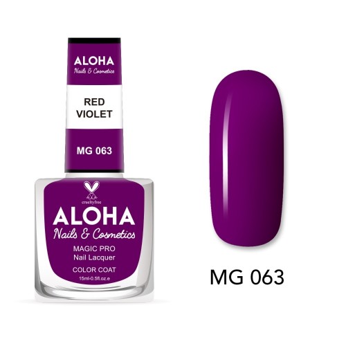 Aloha Βερνίκι Νυχιών 10 ημερών με Gel Effect Χωρίς Λάμπα Magic Pro Nail Lacquer 15ml – MG 063