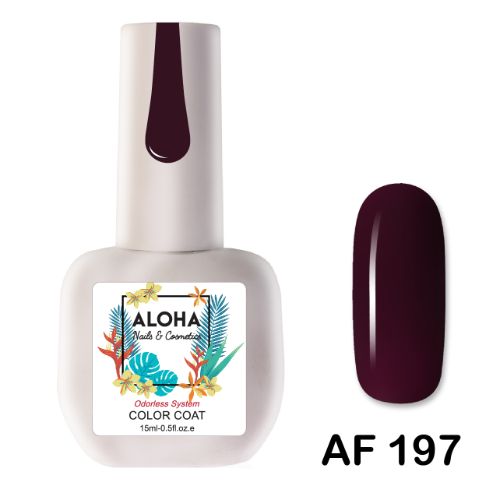 Aloha Ημιμόνιμο Βερνίκι Νυχιών AF 197 Dark Aubergine 15ml