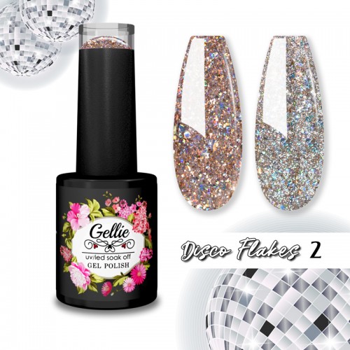 Gellie Ημιμόνιμο Βερνίκι Νυχιών Disco Flakes 2 10ml