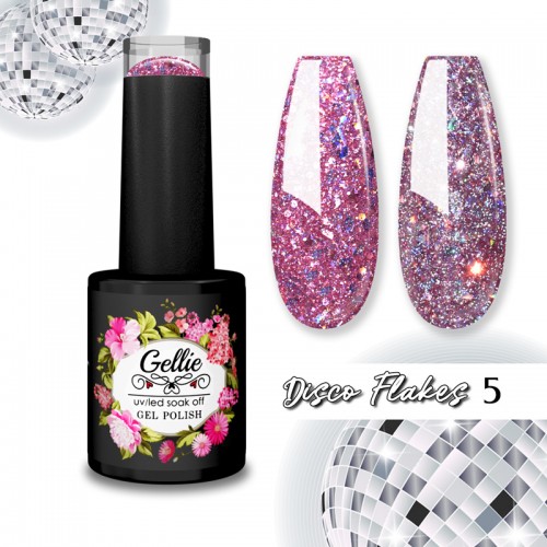 Gellie Ημιμόνιμο Βερνίκι Νυχιών Disco Flakes 5 10ml