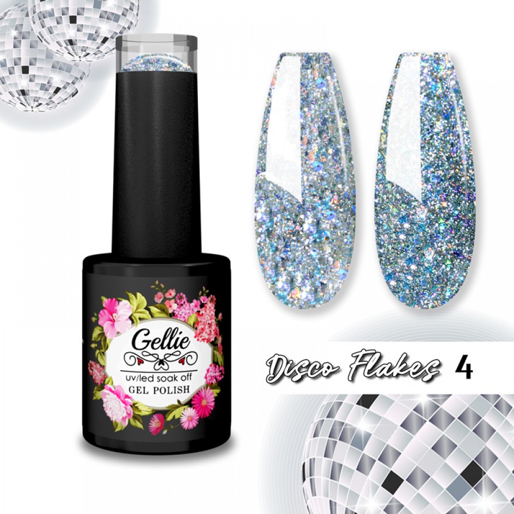 Gellie Ημιμόνιμο Βερνίκι Νυχιών Disco Flakes 4 10ml Gellie Ημιμόνιμο Βερνίκι Νυχιών Disco Flakes 4 10ml