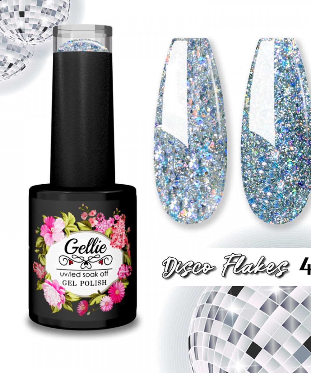 Gellie Ημιμόνιμο Βερνίκι Νυχιών Disco Flakes 4 10ml