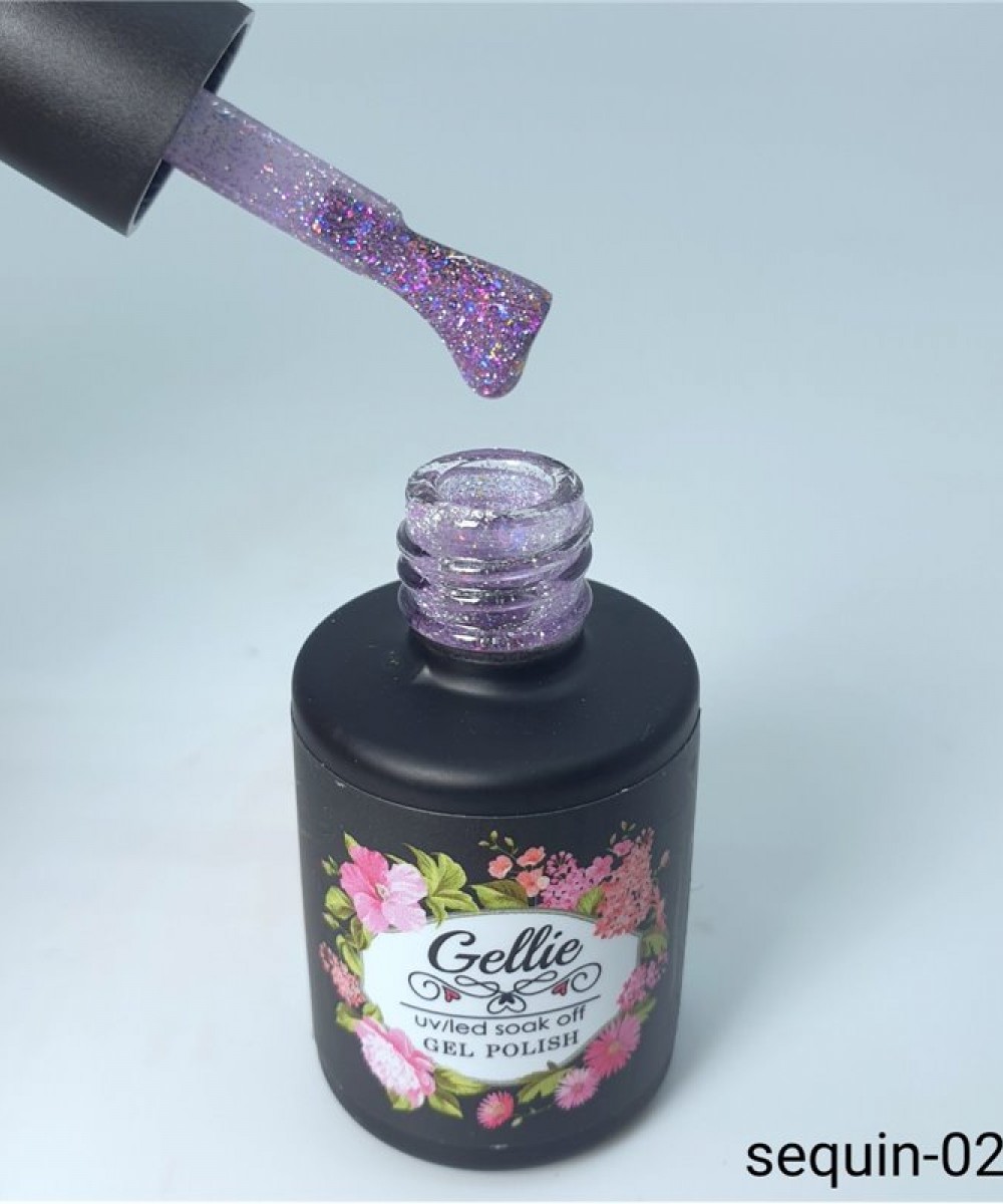 Gellie Ημιμόνιμο Βερνίκι Νυχιών Pixie Sequin 02 10ml