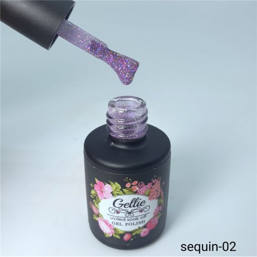 Gellie Ημιμόνιμο Βερνίκι Νυχιών Pixie Sequin 02 10ml