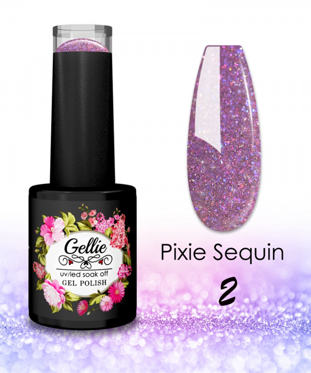 Gellie Ημιμόνιμο Βερνίκι Νυχιών Pixie Sequin 02 10ml