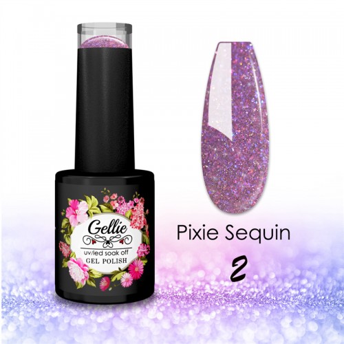 Gellie Ημιμόνιμο Βερνίκι Νυχιών Pixie Sequin 02 10ml