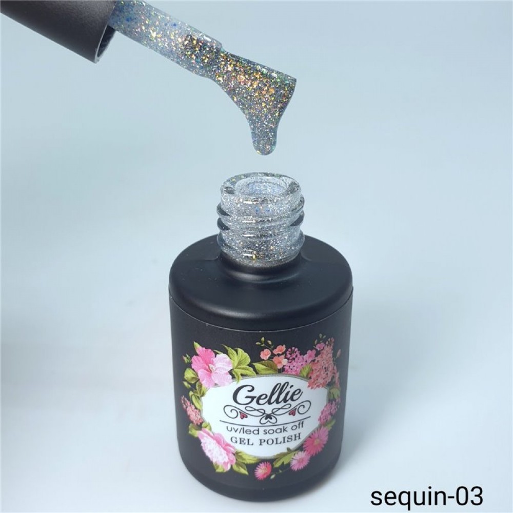 Gellie Ημιμόνιμο Βερνίκι Νυχιών Pixie Sequin 03 10ml Gellie Ημιμόνιμο Βερνίκι Νυχιών Pixie Sequin 03 10ml
