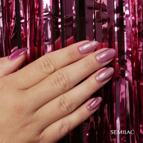 Semilac Ημιμόνιμο Βερνίκι Νυχιών 331 Magnetic Glow Cat Eye Blink Pink 7ml