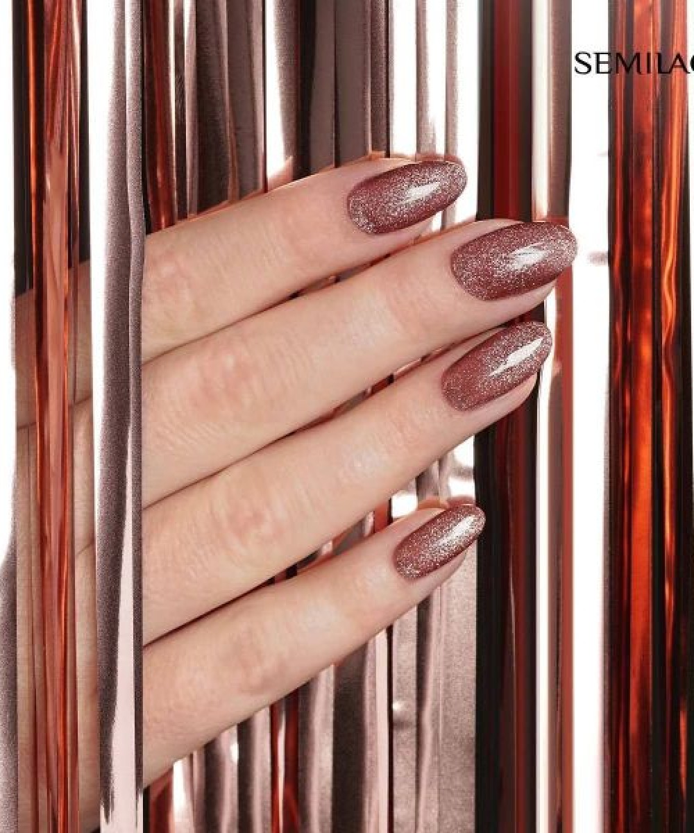 Semilac Ημιμόνιμο Βερνίκι Νυχιών 333 Magnetic Glow Cat Eye Shine Brown 7ml