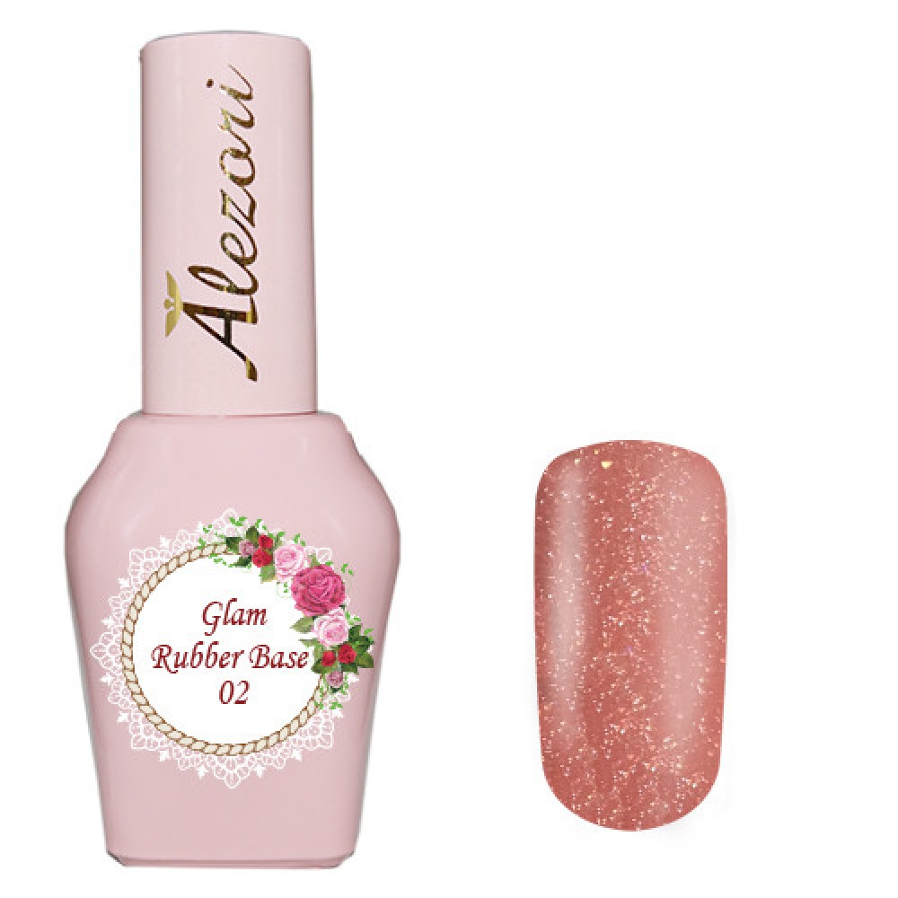 Alezori Rubber Base Color 02 Glam ,15ml Alezori Rubber Base Color 02 Glam ,15ml