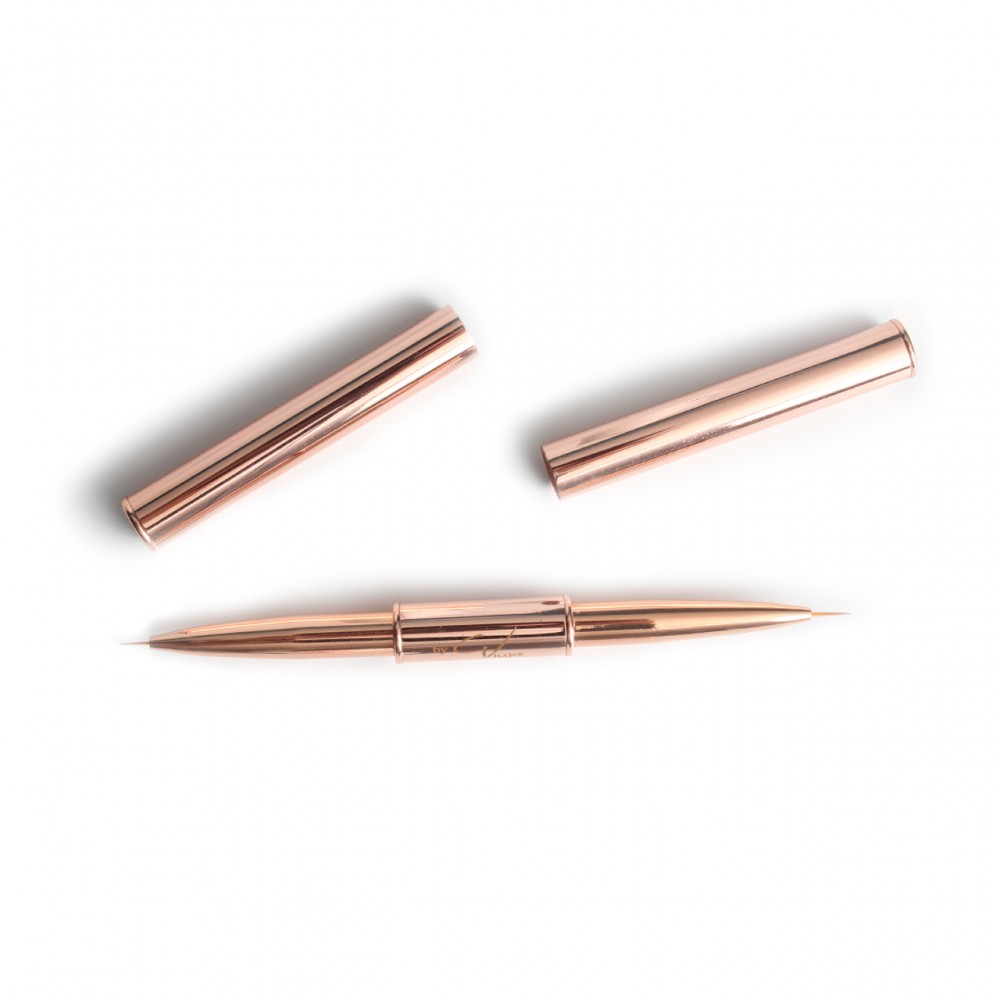 Gel It Up Skiny Nail Art Liner Brush 5mm & 7mm Rose Gold