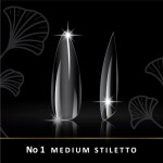 Woww Soft Gel Tips No1 Medium Stiletto 240 τμχ Woww Soft Gel Tips No1 Medium Stiletto 240 τμχ